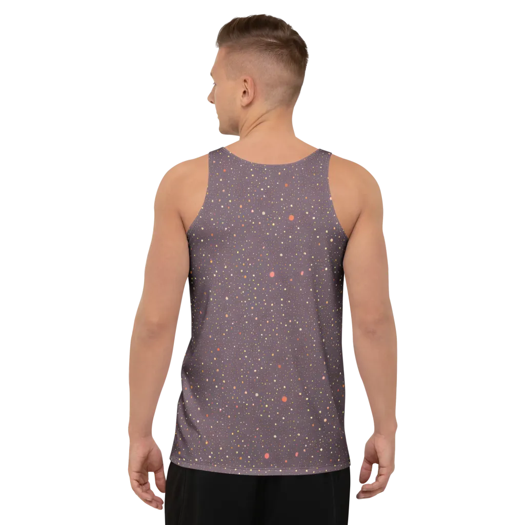 Plum Comet on Men's Tank Top — Back