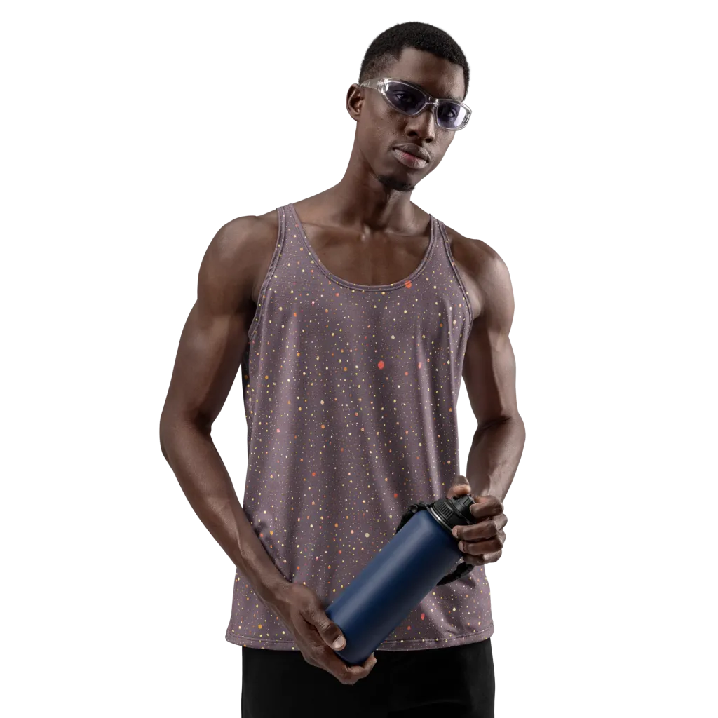 Plum Comet on Men's Tank Top — Front