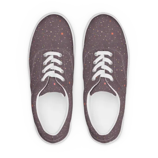 Plum Comet on a Men's Lace-Up Canvas Shoes