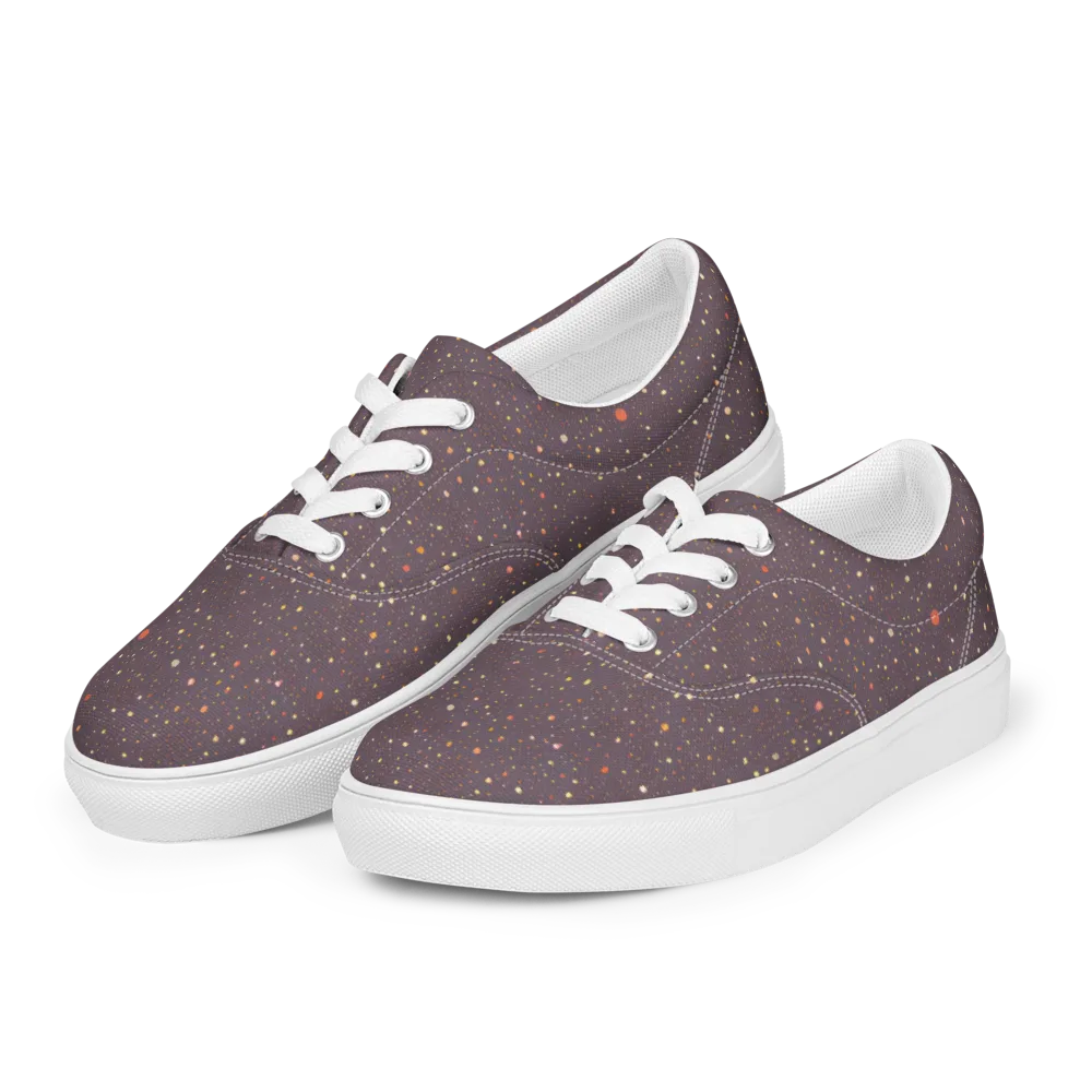 Plum Comet on Men's Lace-Up Canvas Shoes — Left Front