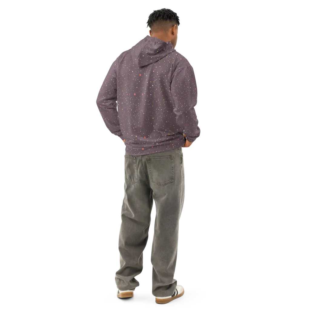 Plum Comet on Cotton Hoodie — Back