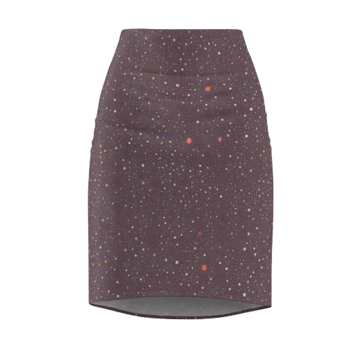 Plum Comet on a Pencil Skirt