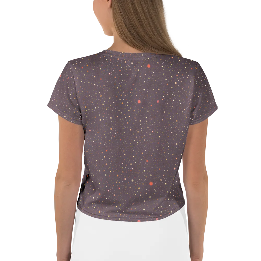 Plum Comet on Crop Tee — Back