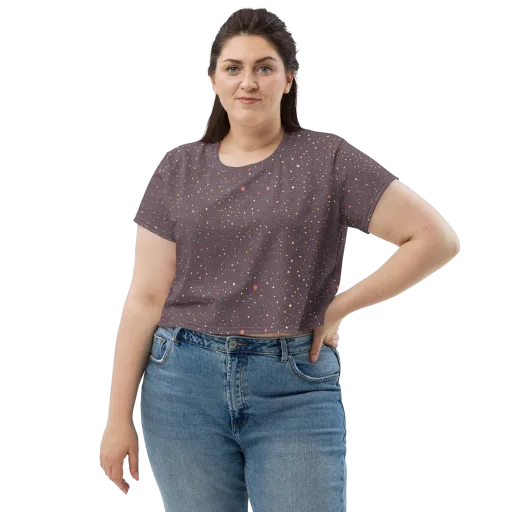 Plum Comet on a Crop Tee