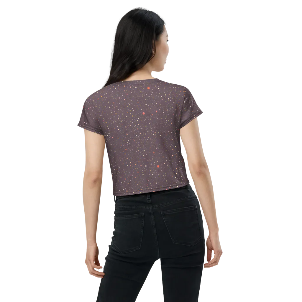 Plum Comet on Crop Tee — Back