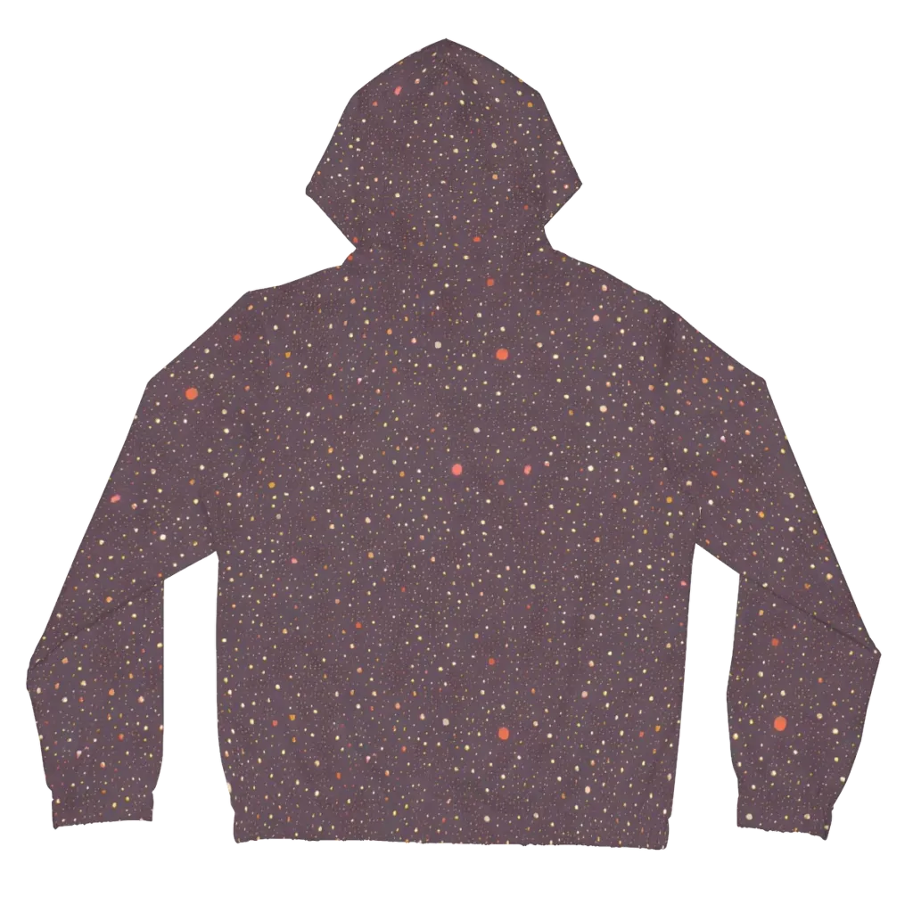Plum Comet on Women's Full-Zip Hoodie — Back