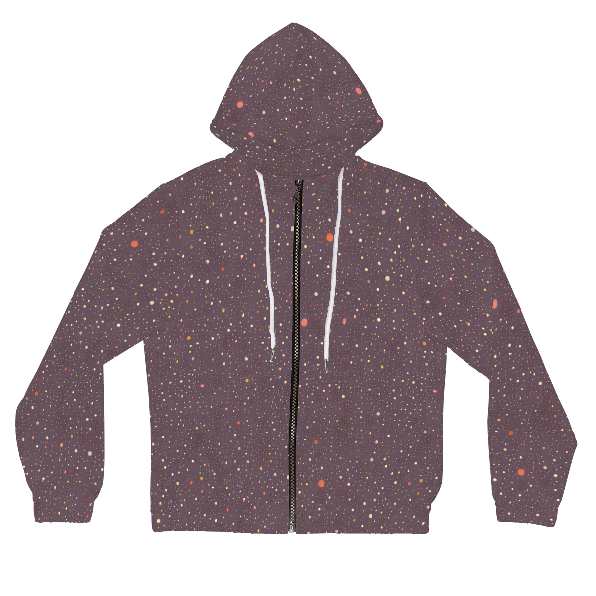 Plum Comet on Women's Full-Zip Hoodie — Front