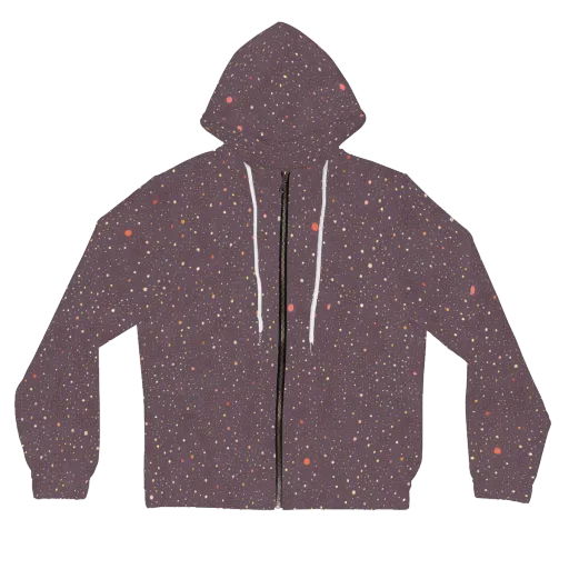 Plum Comet on a Women's Full-Zip Hoodie