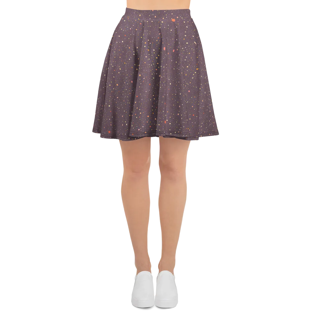 Plum Comet on Skater Skirt — Front