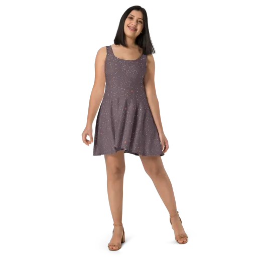 Plum Comet on a Skater Dress