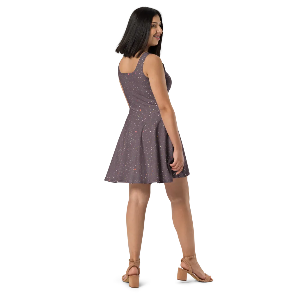 Plum Comet on Skater Dress — Right