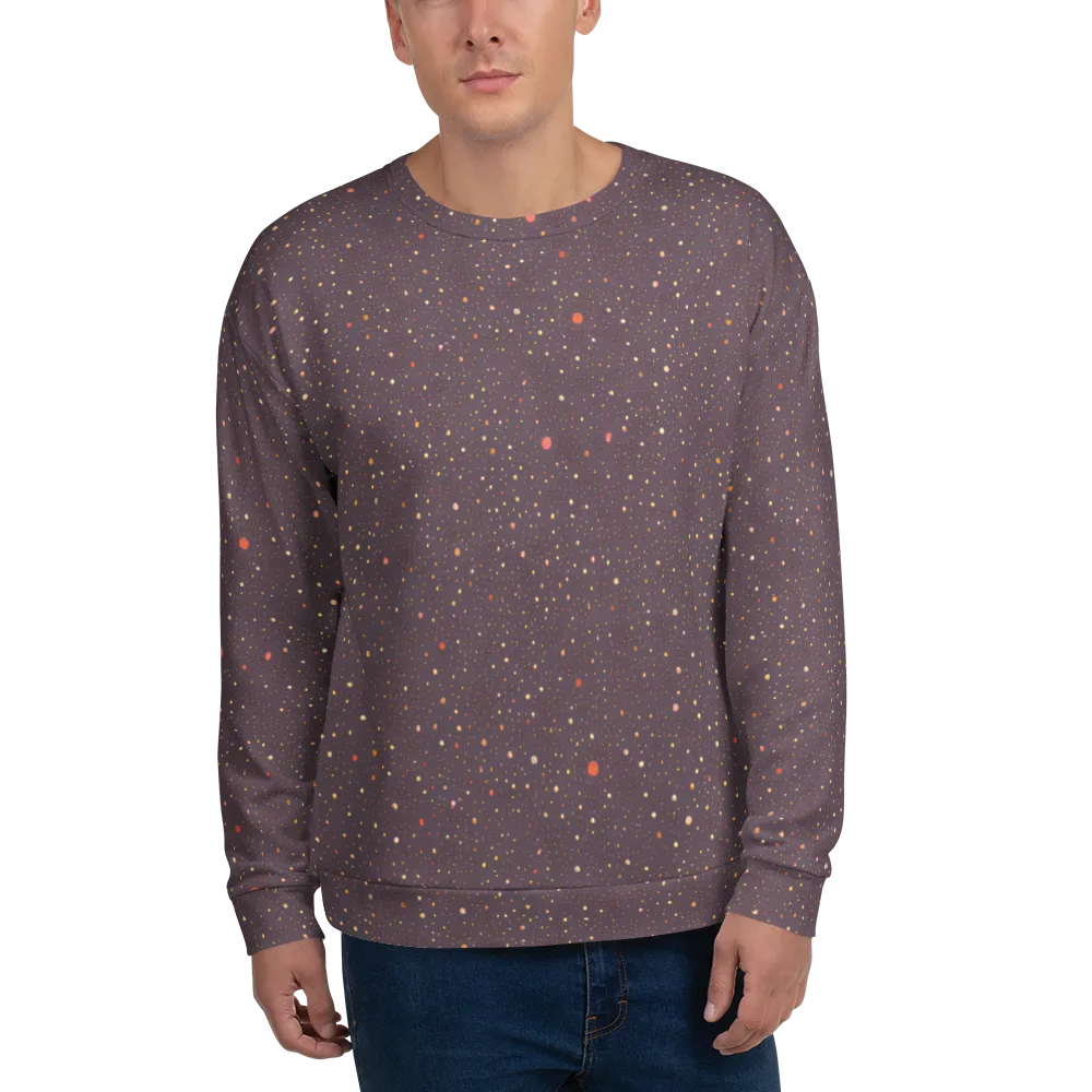 Plum Comet on Sweatshirt — Front