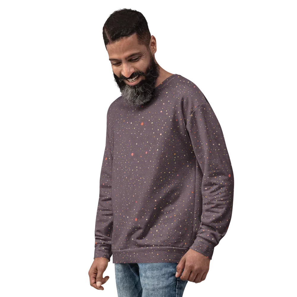 Plum Comet on Sweatshirt — Left Front