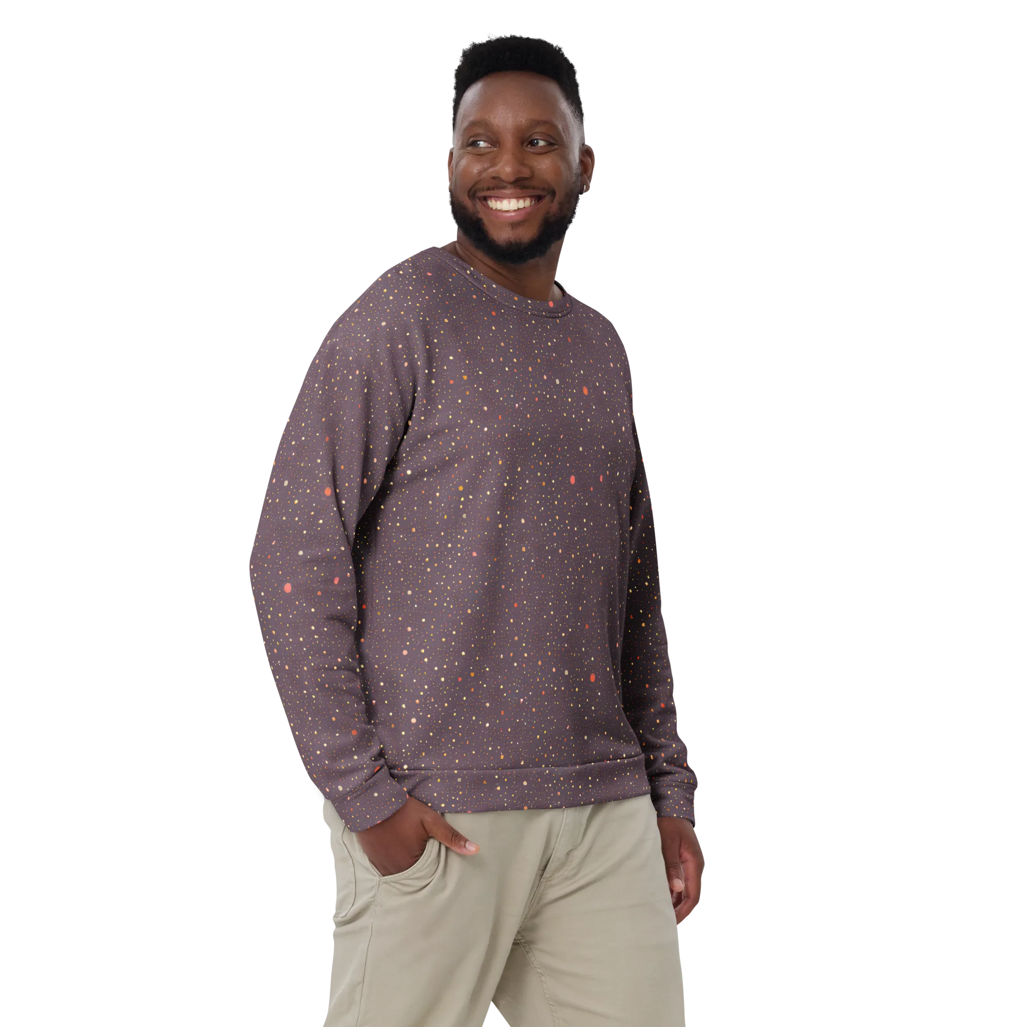 Plum Comet on Sweatshirt — Front