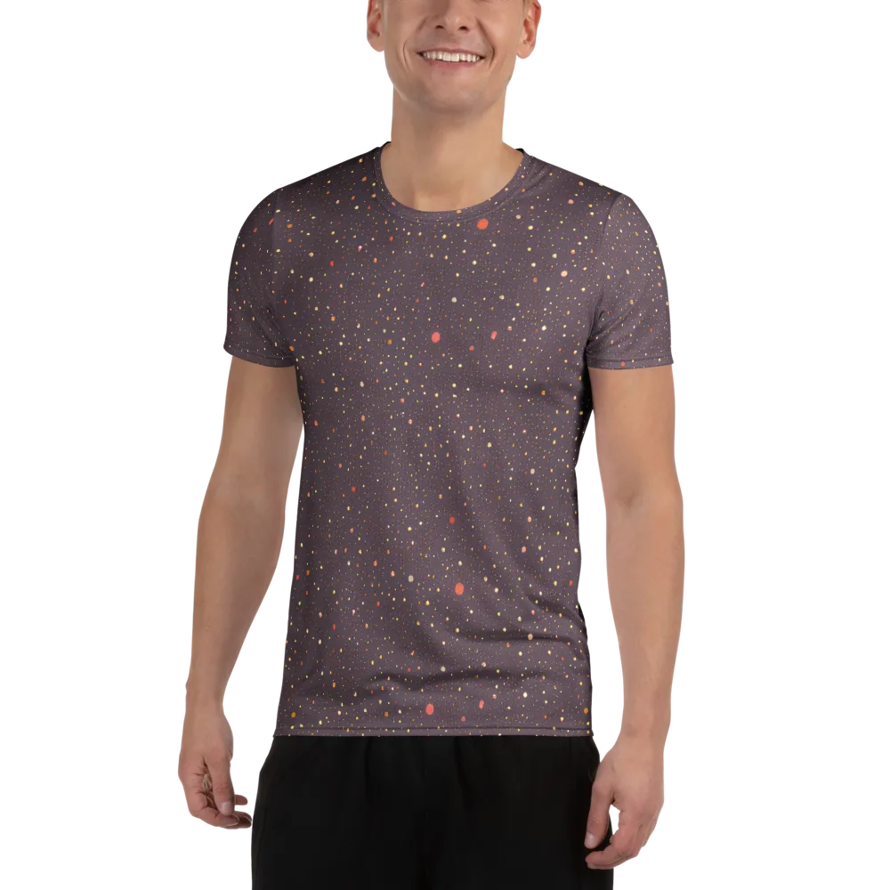 Plum Comet on Men's Athletic T-Shirt — Front