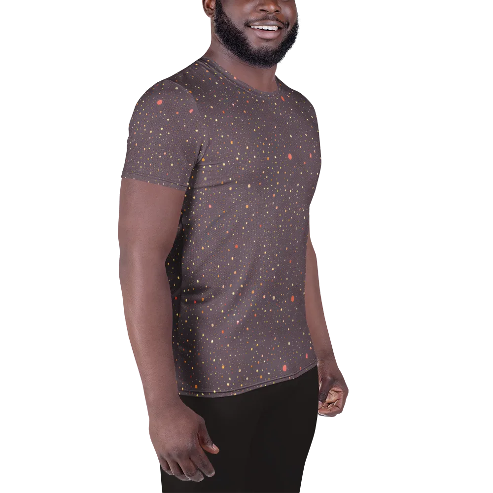 Plum Comet on Men's Athletic T-Shirt — Right