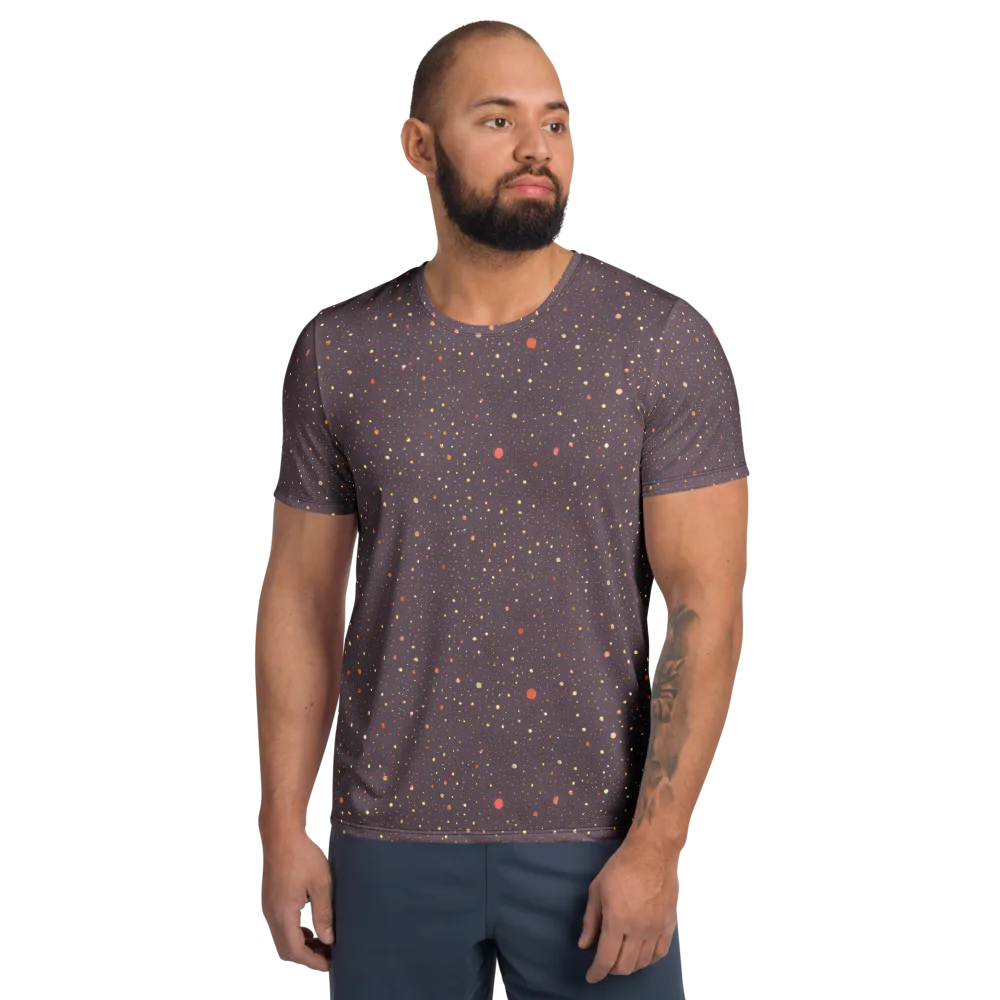 Plum Comet on Men's Athletic T-Shirt — Front