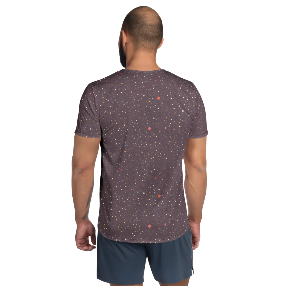 Plum Comet on Men's Athletic T-Shirt — Back