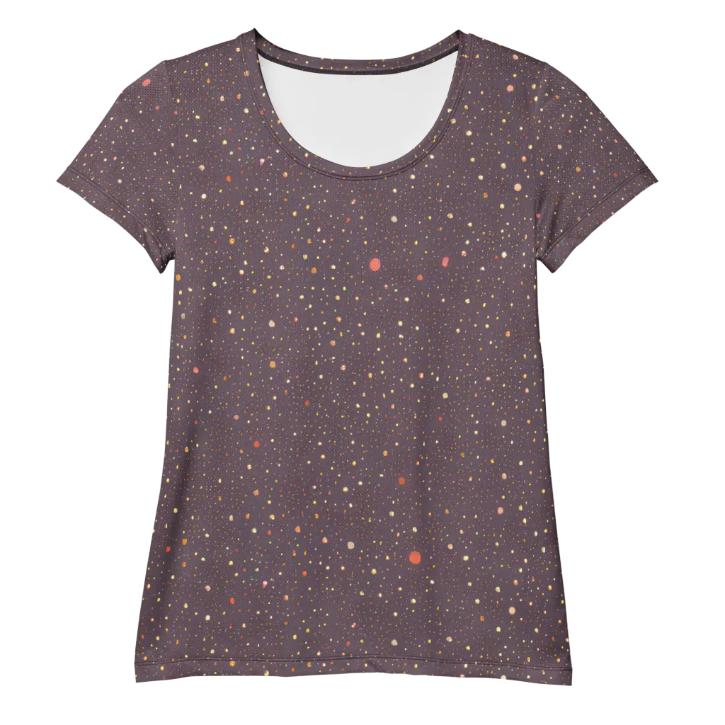 Plum Comet on Women's Athletic T-Shirt — Front