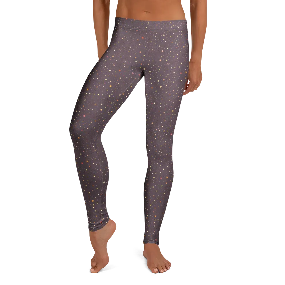 Plum Comet on Leggings — Front