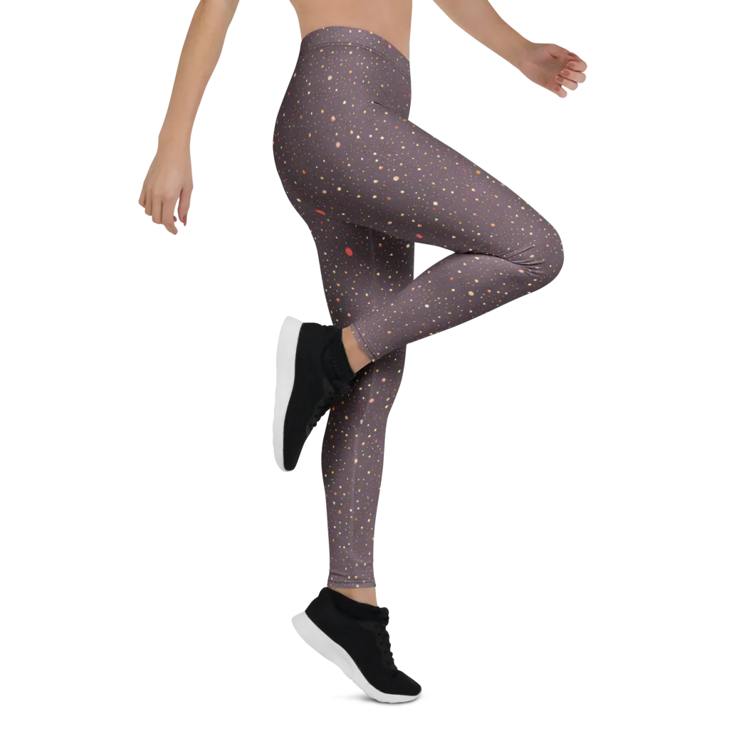 Plum Comet on Leggings — Right
