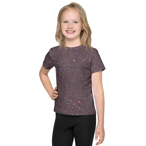 Plum Comet on a Kids Crew Neck T-Shirt