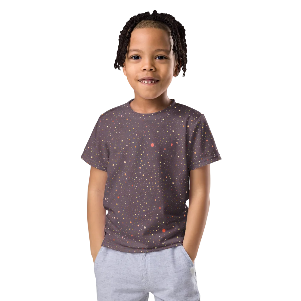 Plum Comet on Kids Crew Neck T-Shirt — Front