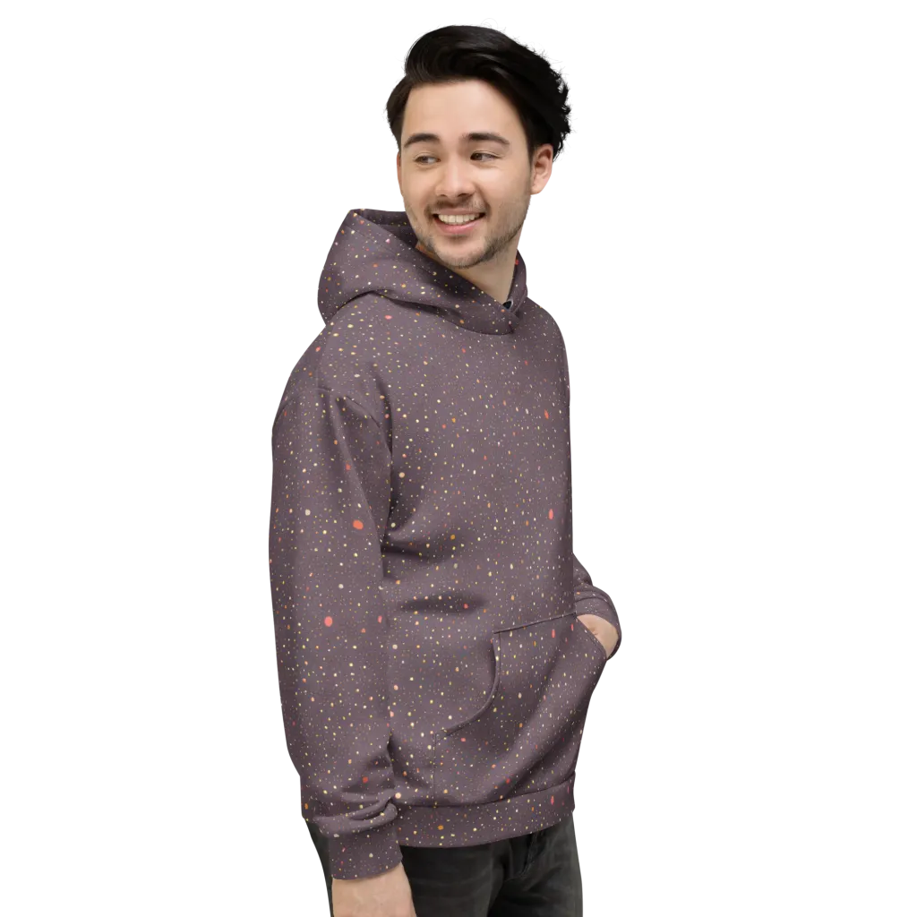 Plum Comet on Hoodie — Right