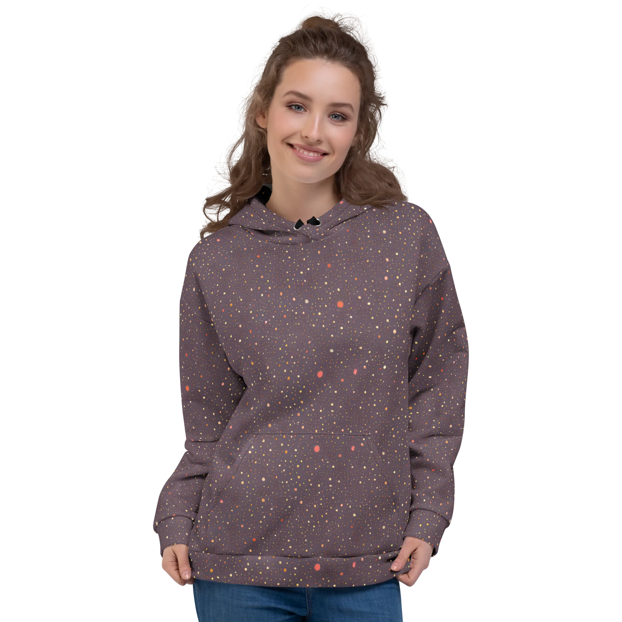 Plum Comet on Hoodie — Front