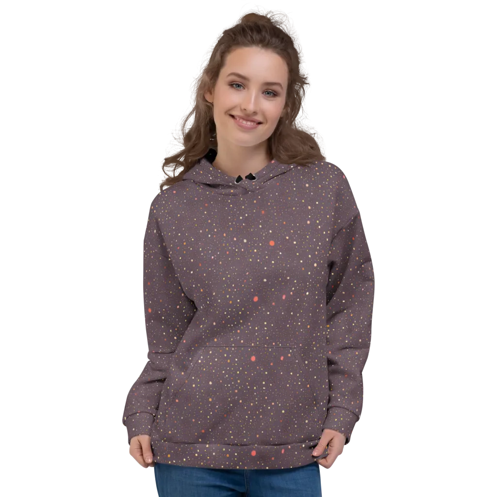 Plum Comet on Hoodie — Front