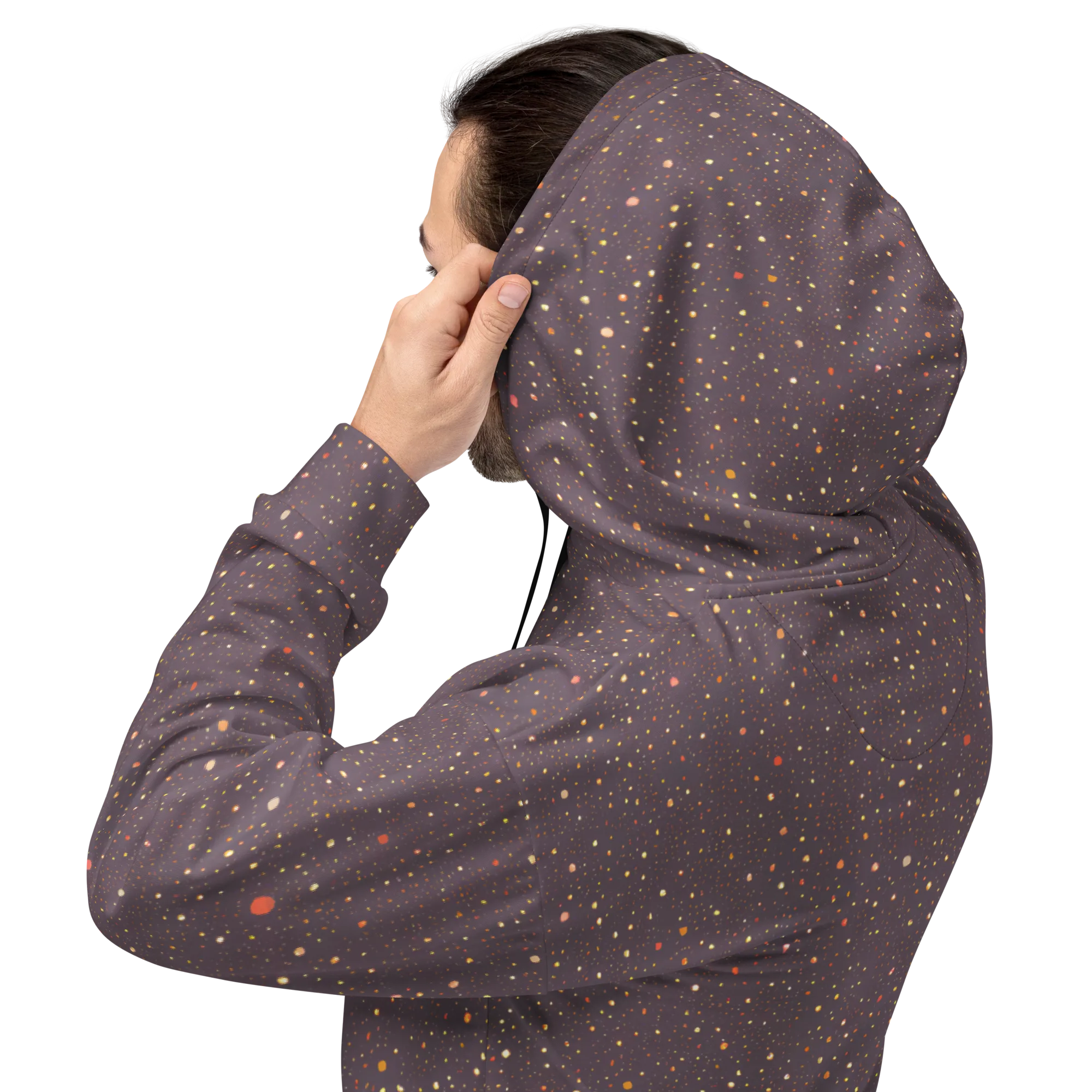 Plum Comet on Hoodie — Back