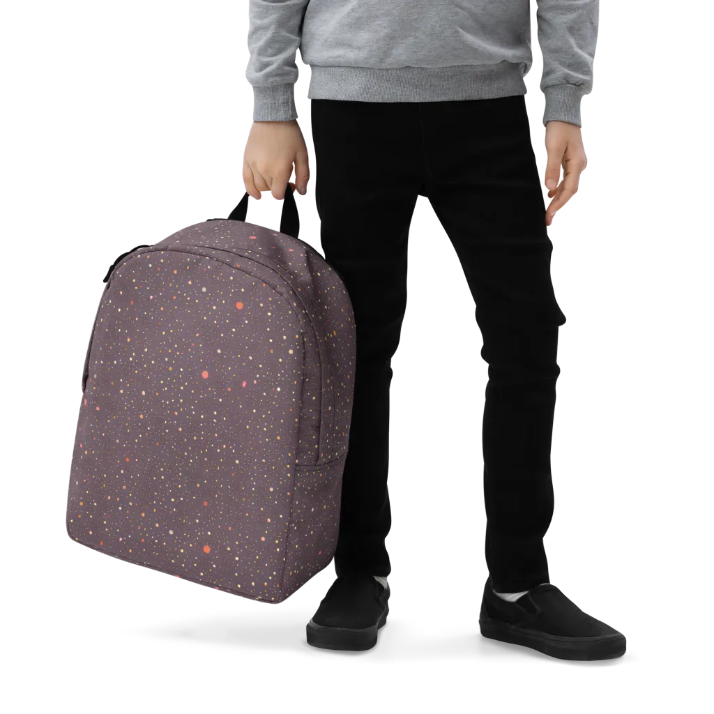 Plum Comet on Minimalist Backpack — Zoomed-in