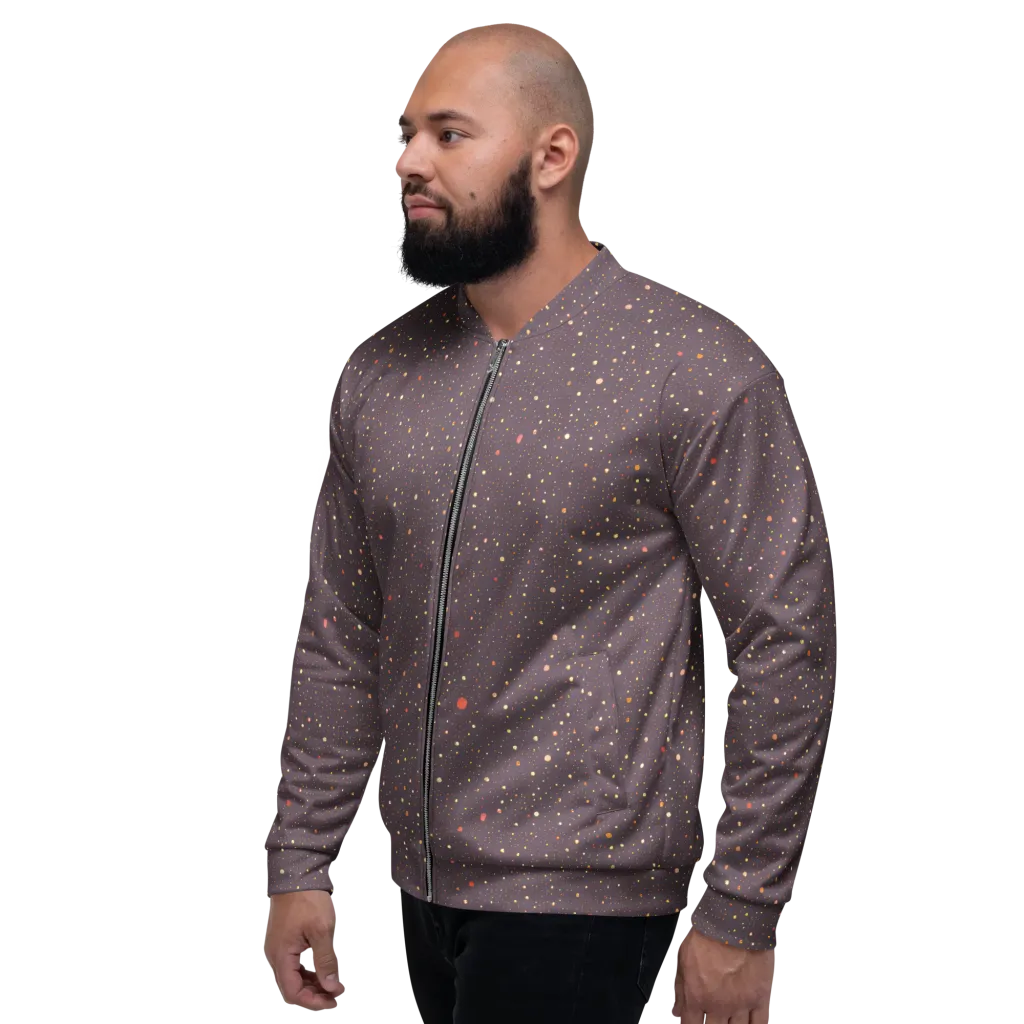 Plum Comet on Bomber Jacket — Left