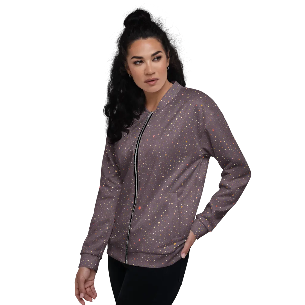 Plum Comet on Bomber Jacket — Left