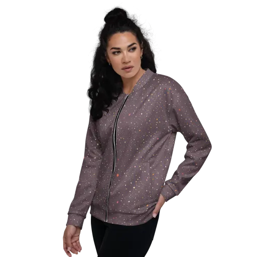 Plum Comet on a Bomber Jacket