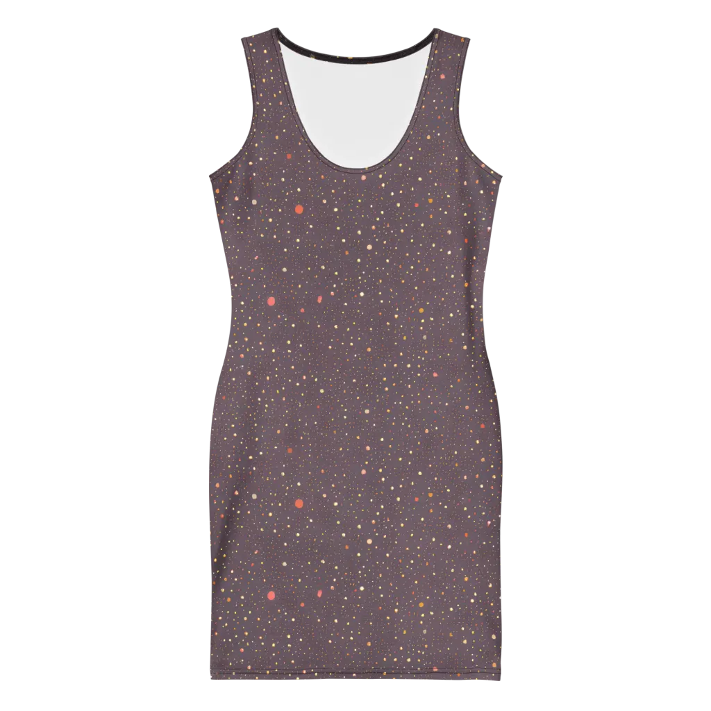 Plum Comet on Bodycon Dress — Front