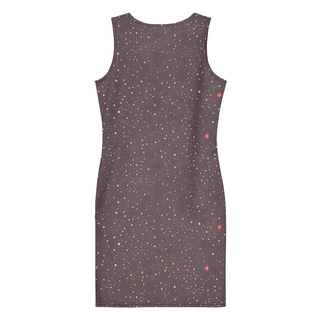 Plum Comet on Bodycon Dress — Back