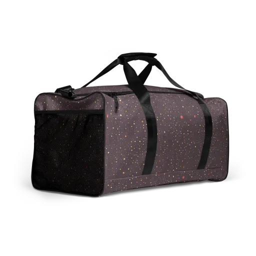 Plum Comet on a Duffle Bag