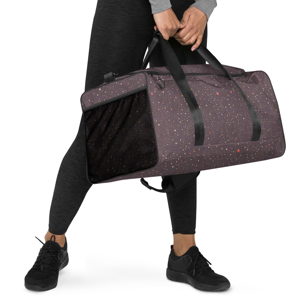 Plum Comet on Duffle Bag — Right Front