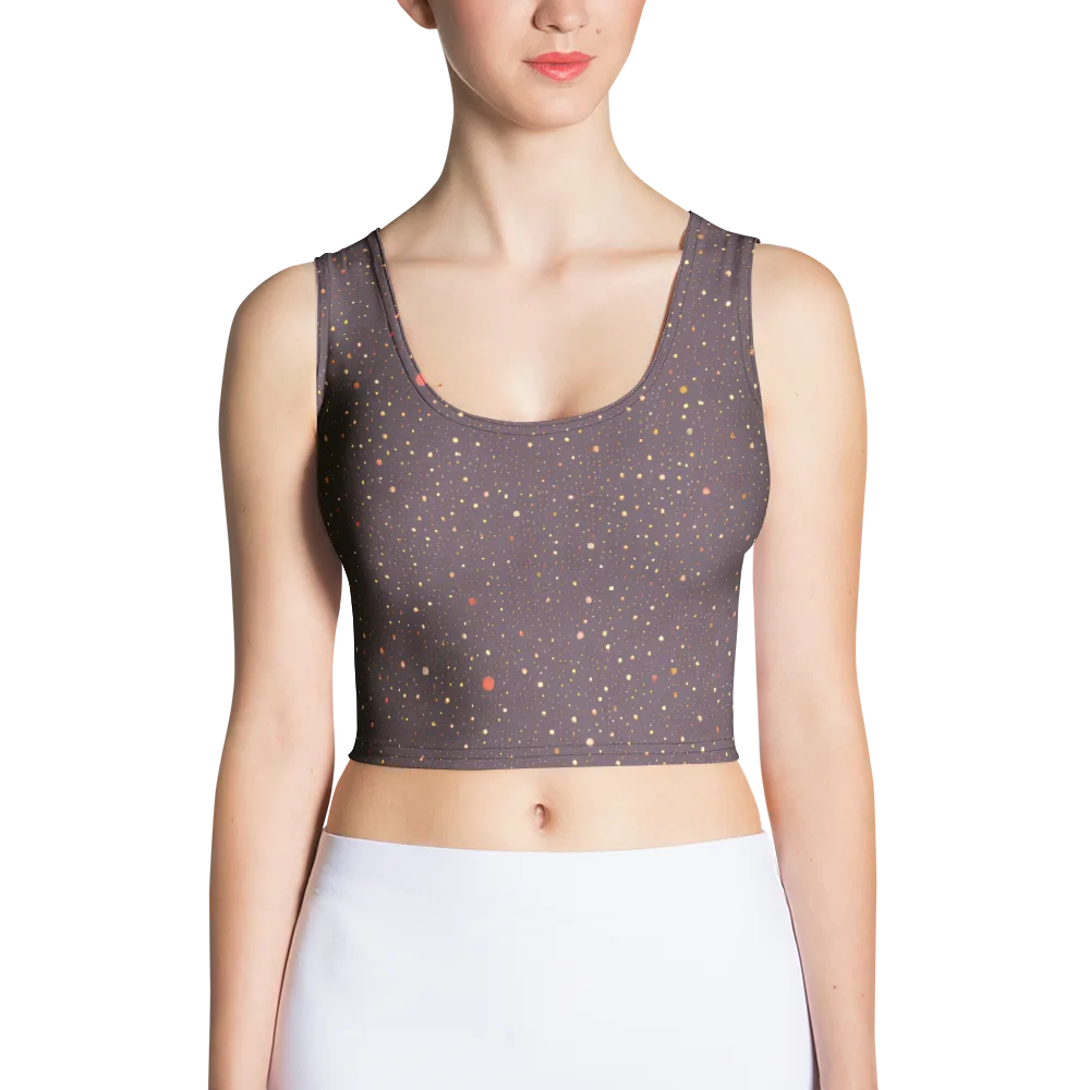 Plum Comet on Crop Top — Front