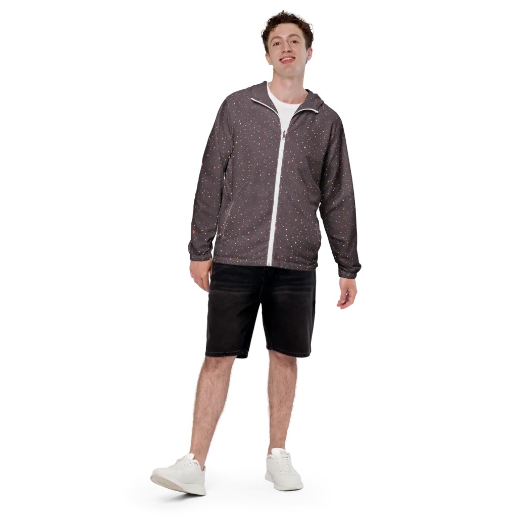 Plum Comet on Men's Windbreaker — Front