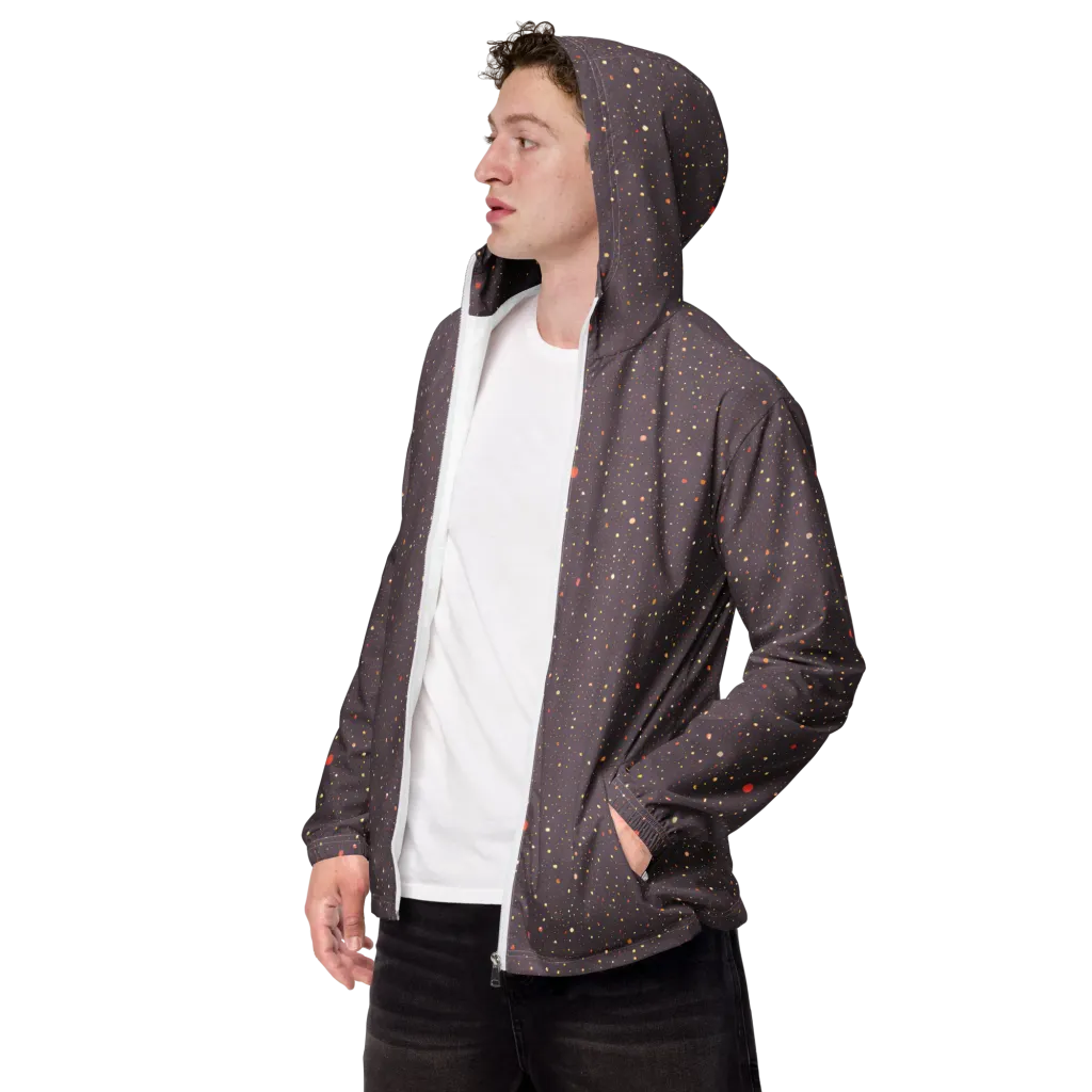 Plum Comet on Men's Windbreaker — Left Front