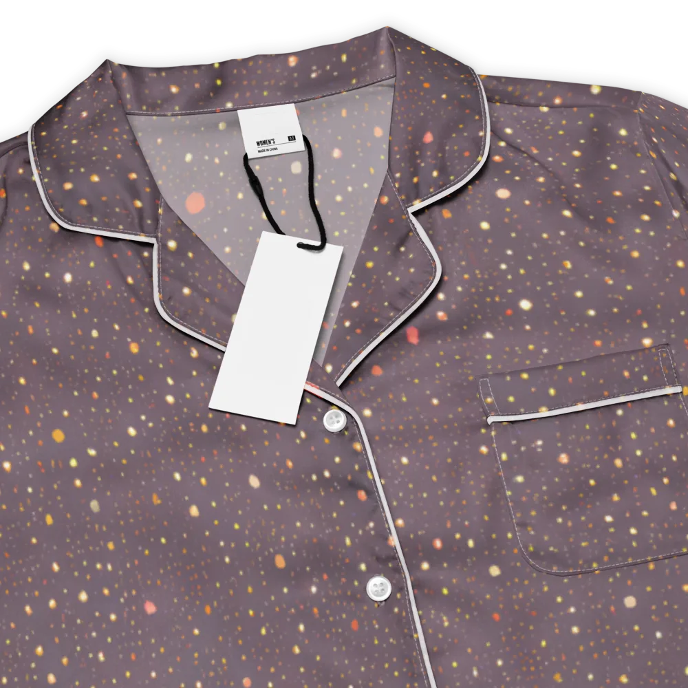 Plum Comet on Women's Short Sleeve Pajama Top — Product details