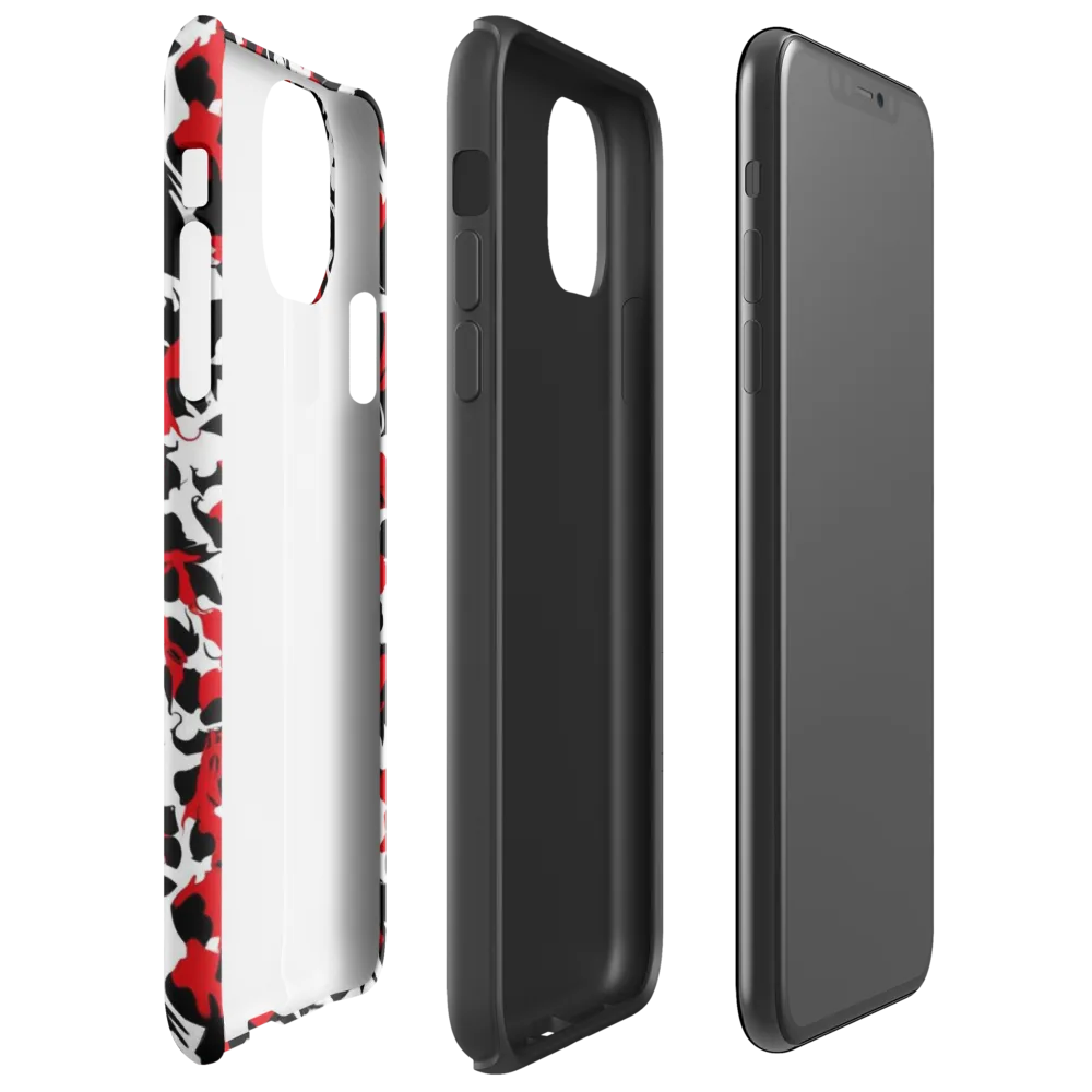 Crimson Inkblot on Tough Case for iPhone® — Right