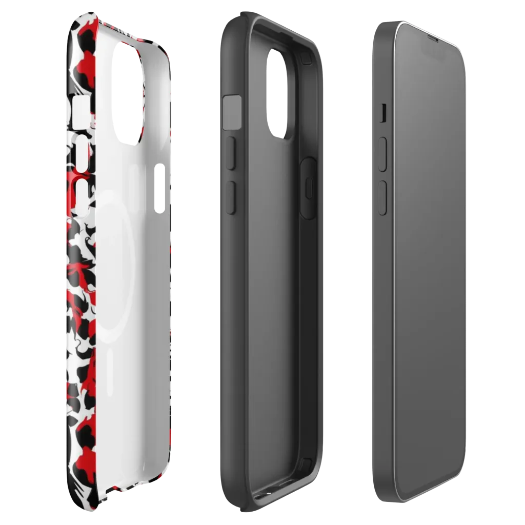 Crimson Inkblot on MagSafe Tough Case for iPhone® — Front