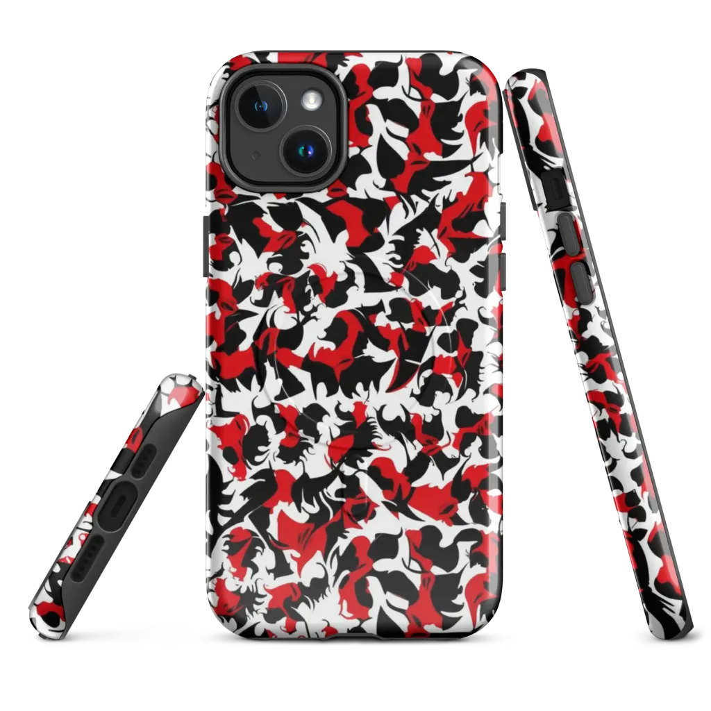 Crimson Inkblot on MagSafe Tough Case for iPhone® — Front