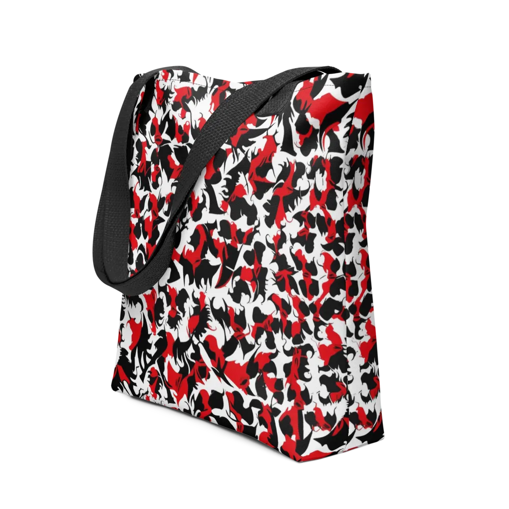 Crimson Inkblot on Tote Bag — Front