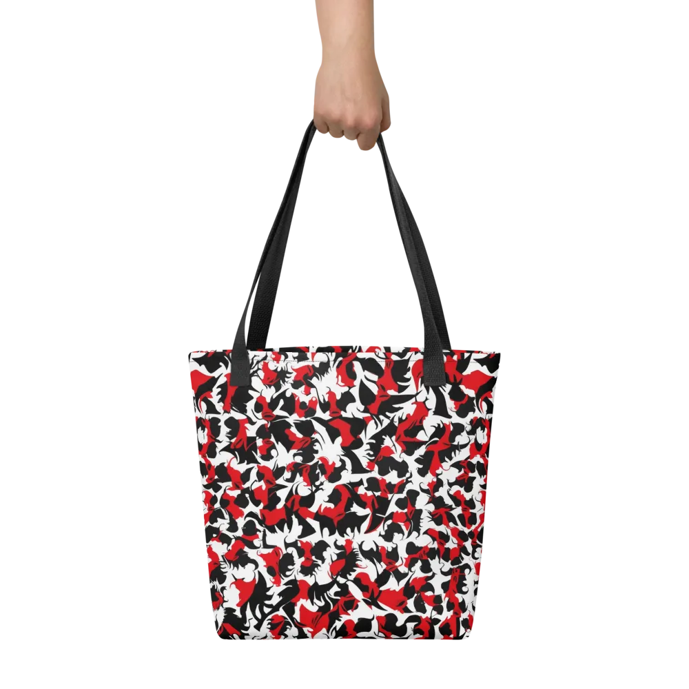 Crimson Inkblot on Tote Bag — Front