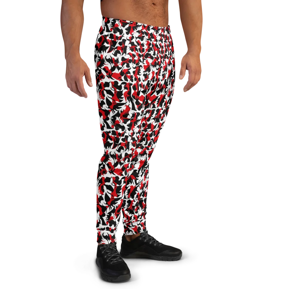 Crimson Inkblot on Men's Joggers — Right