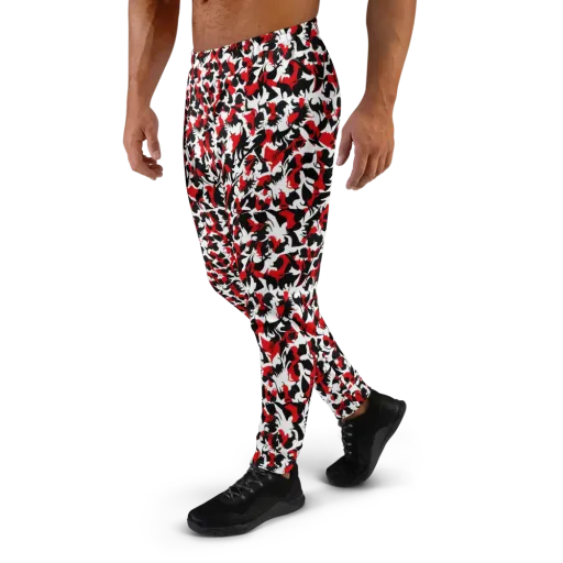 Crimson Inkblot on Men's Joggers